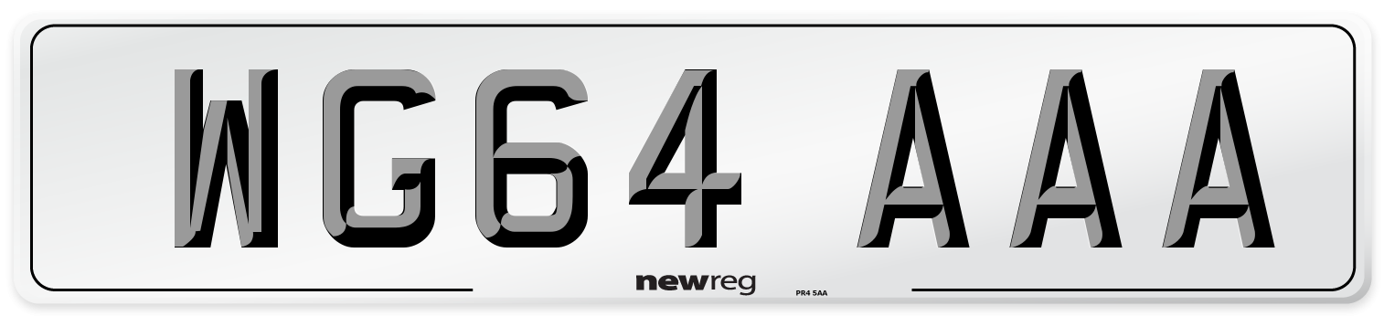 WG64 AAA Number Plate from New Reg